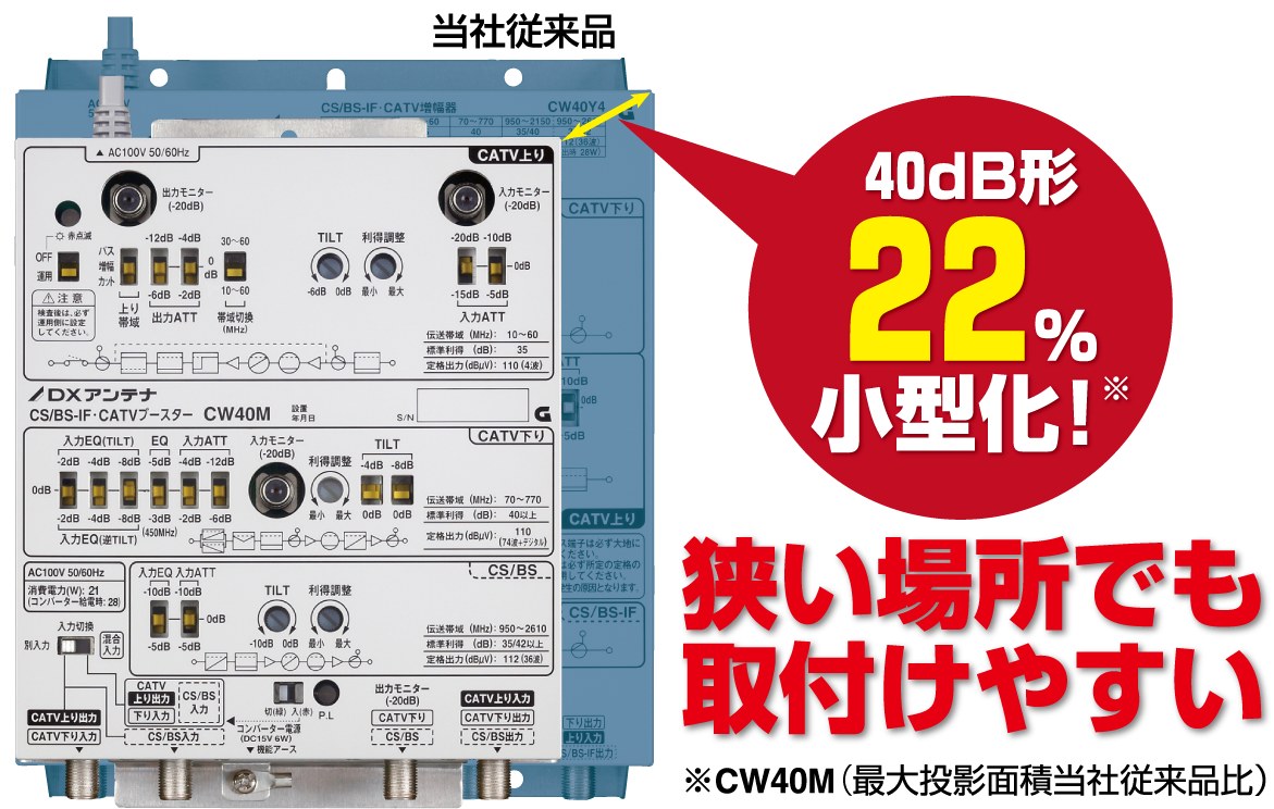 共同受信用CATVブースター[MDU]を4機種新発売！ | DXアンテナ