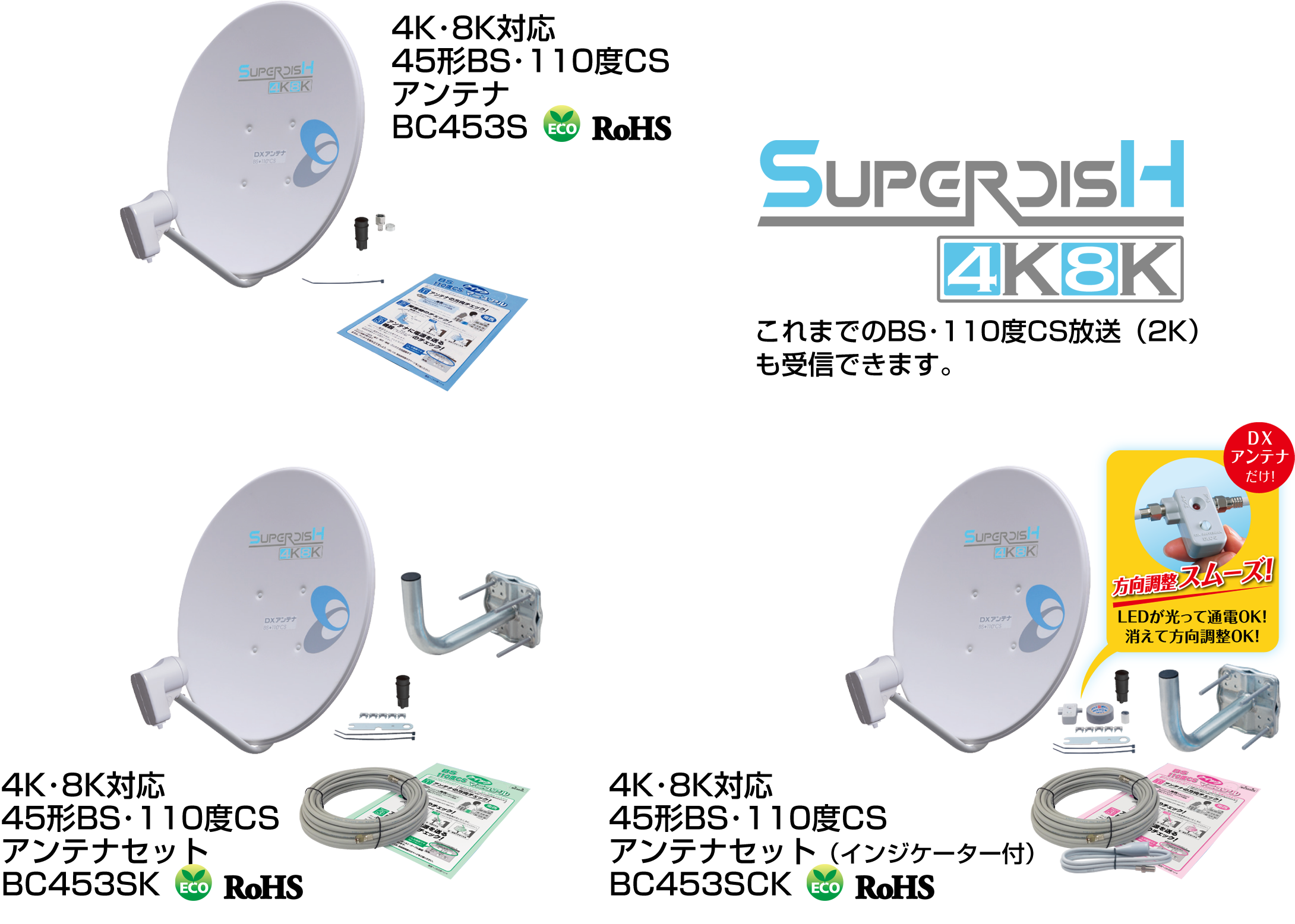 4K対応BSアンテナラインナップ