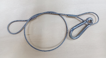 SUSワイヤーφ1.5(7×7)両端アイロック加工L300+AKフック4