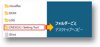 「フォルダーごとデスクトップへコピー」