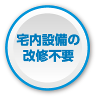 宅内整備の改修不要